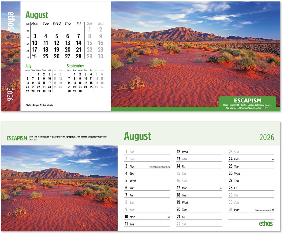 Ethos Desk Calendar