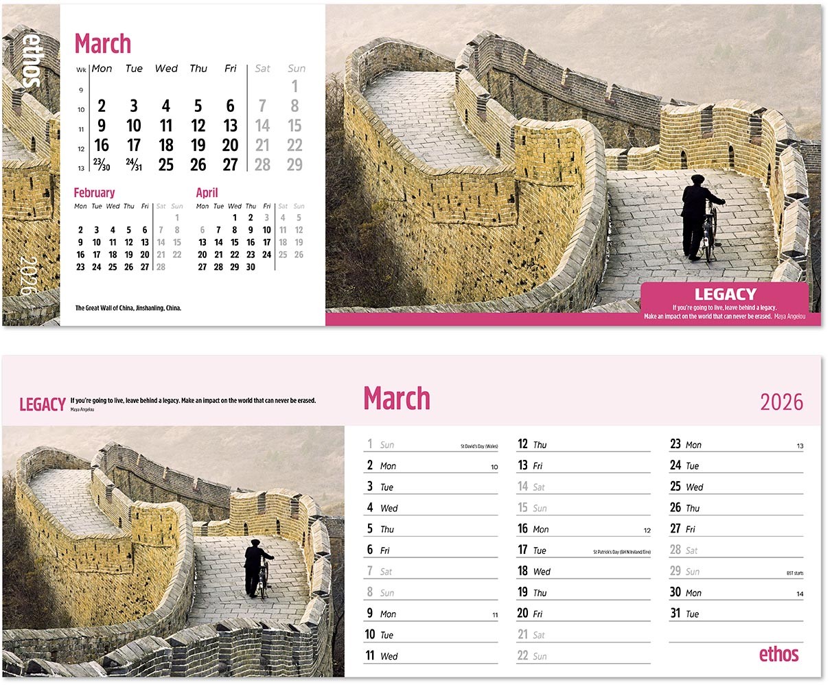 Ethos Desk Calendar