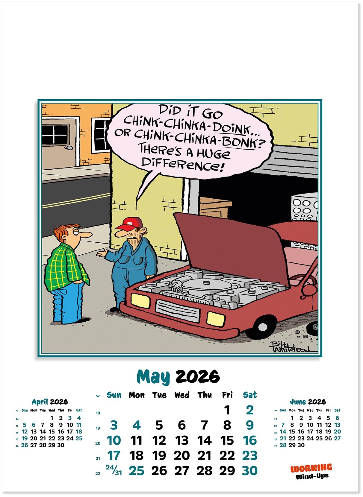 Working Wind-Ups Wall Calendar