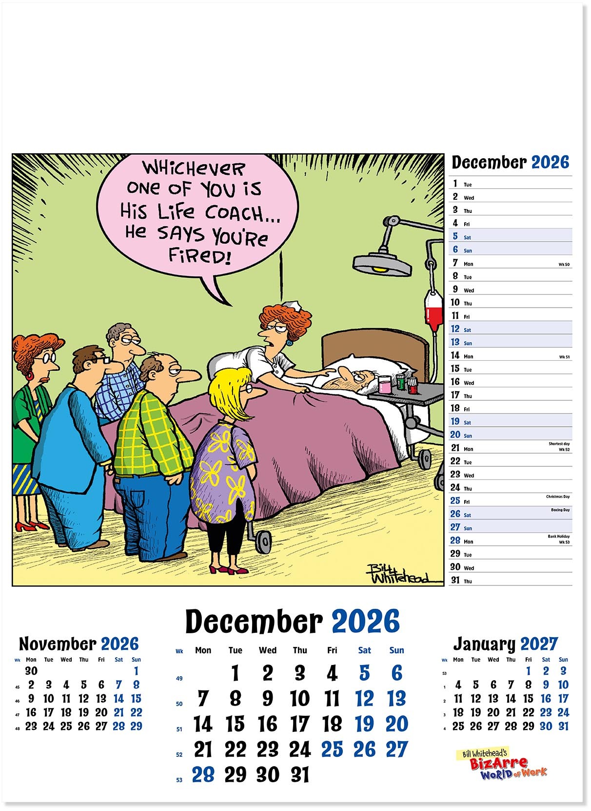 Bizarre World of Work Wall Calendar