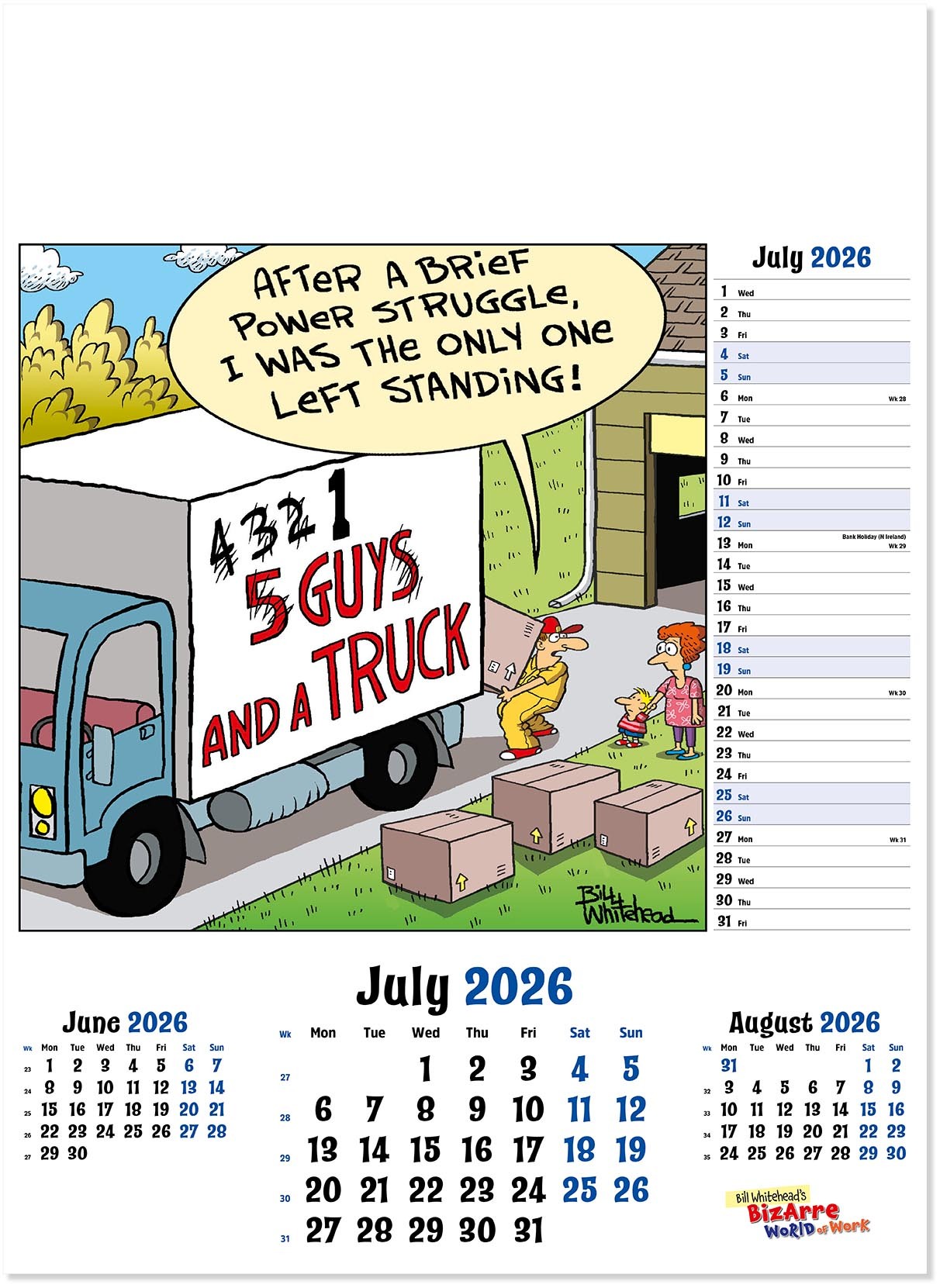 Bizarre World of Work Wall Calendar