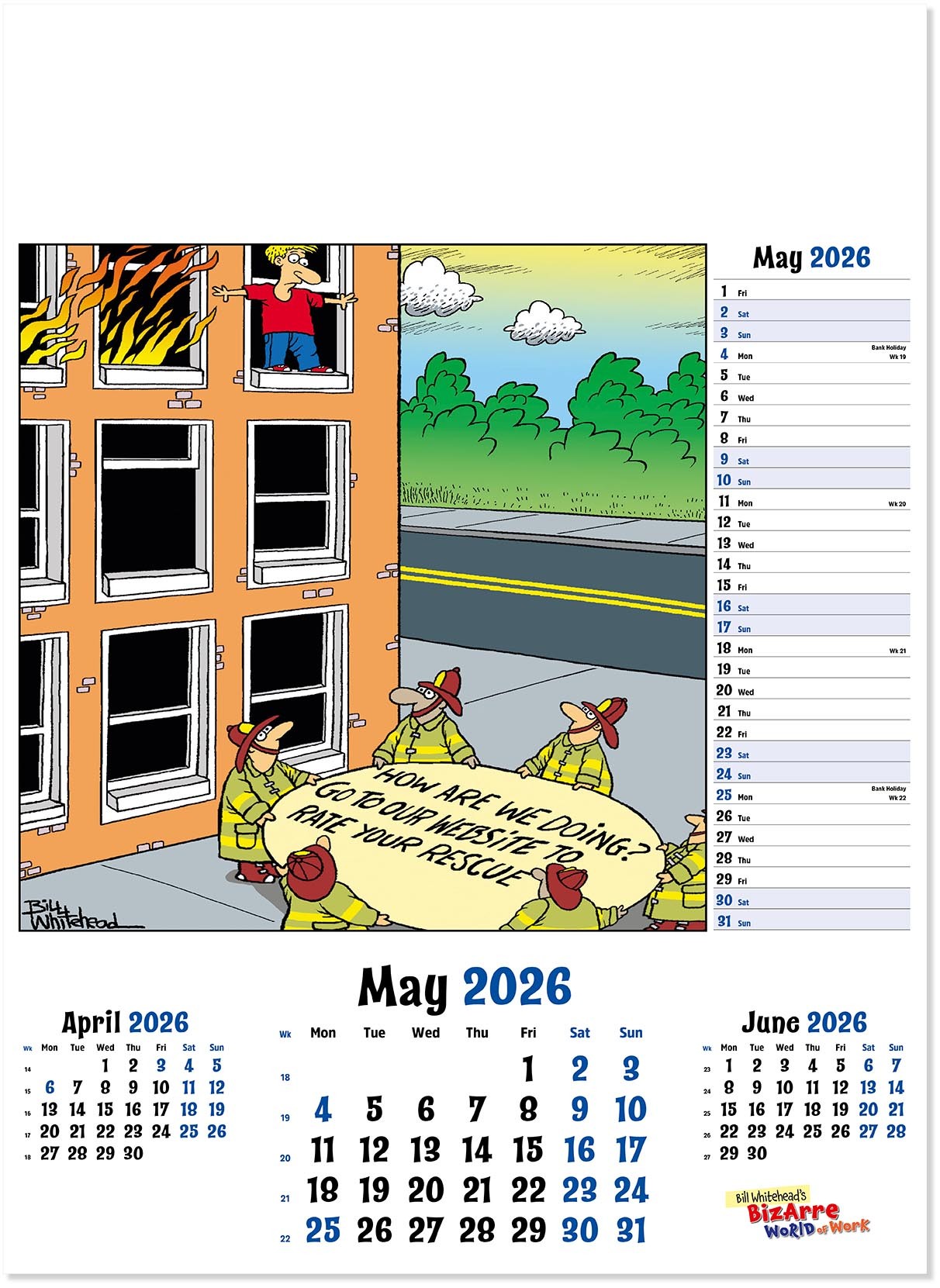 Bizarre World of Work Wall Calendar