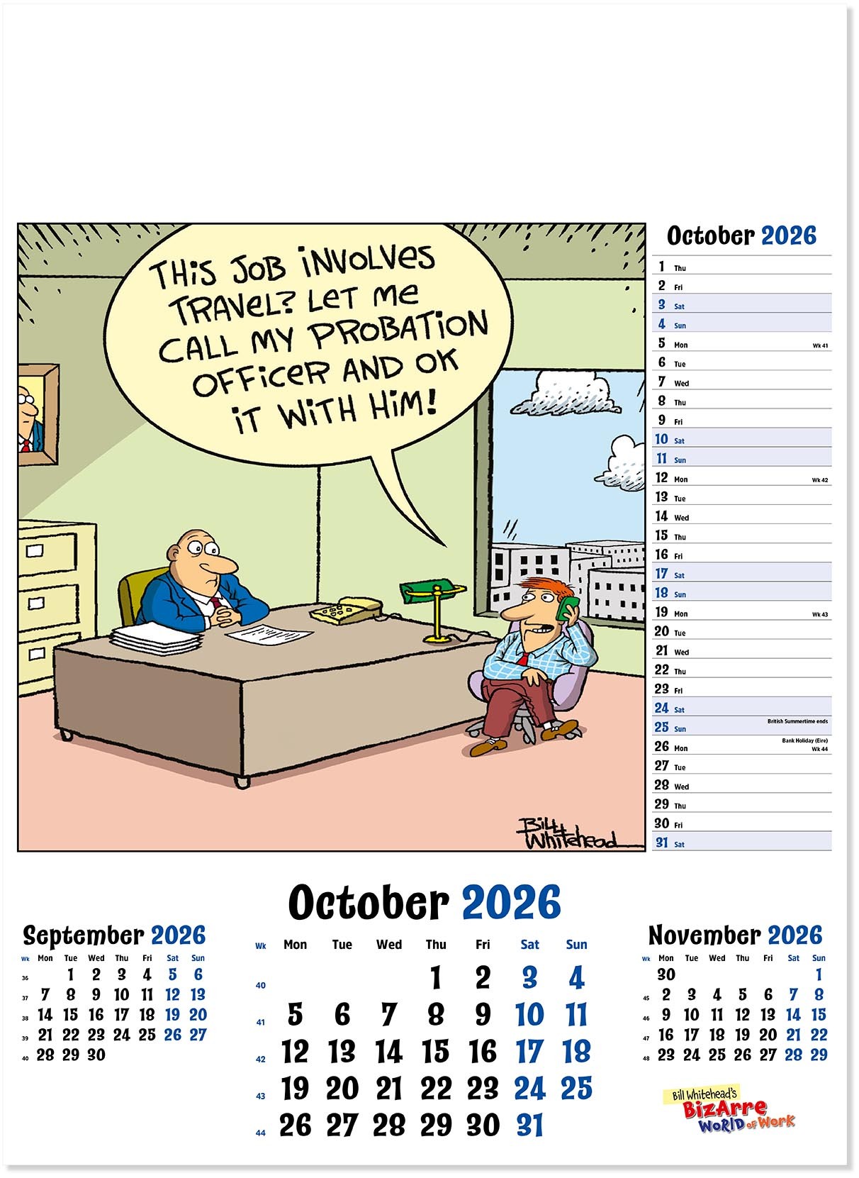 Bizarre World of Work Wall Calendar