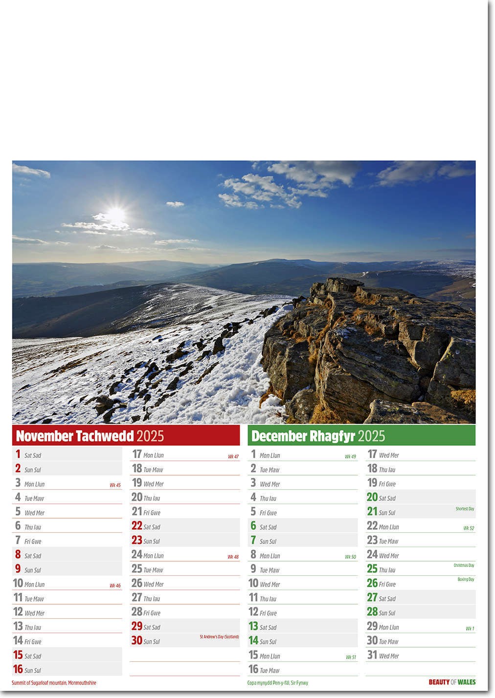 Beauty of Wales Calendar