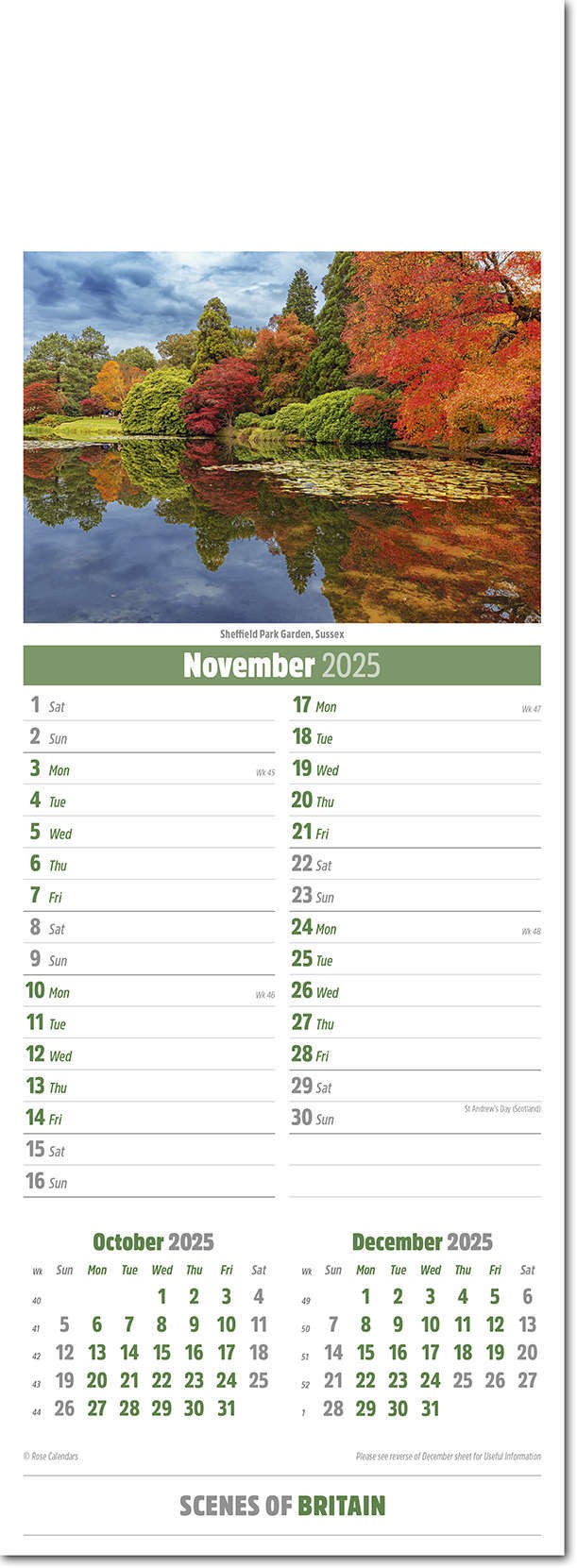 Slimline Scenes of Britain Calendar